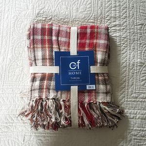 Plaid fall throw